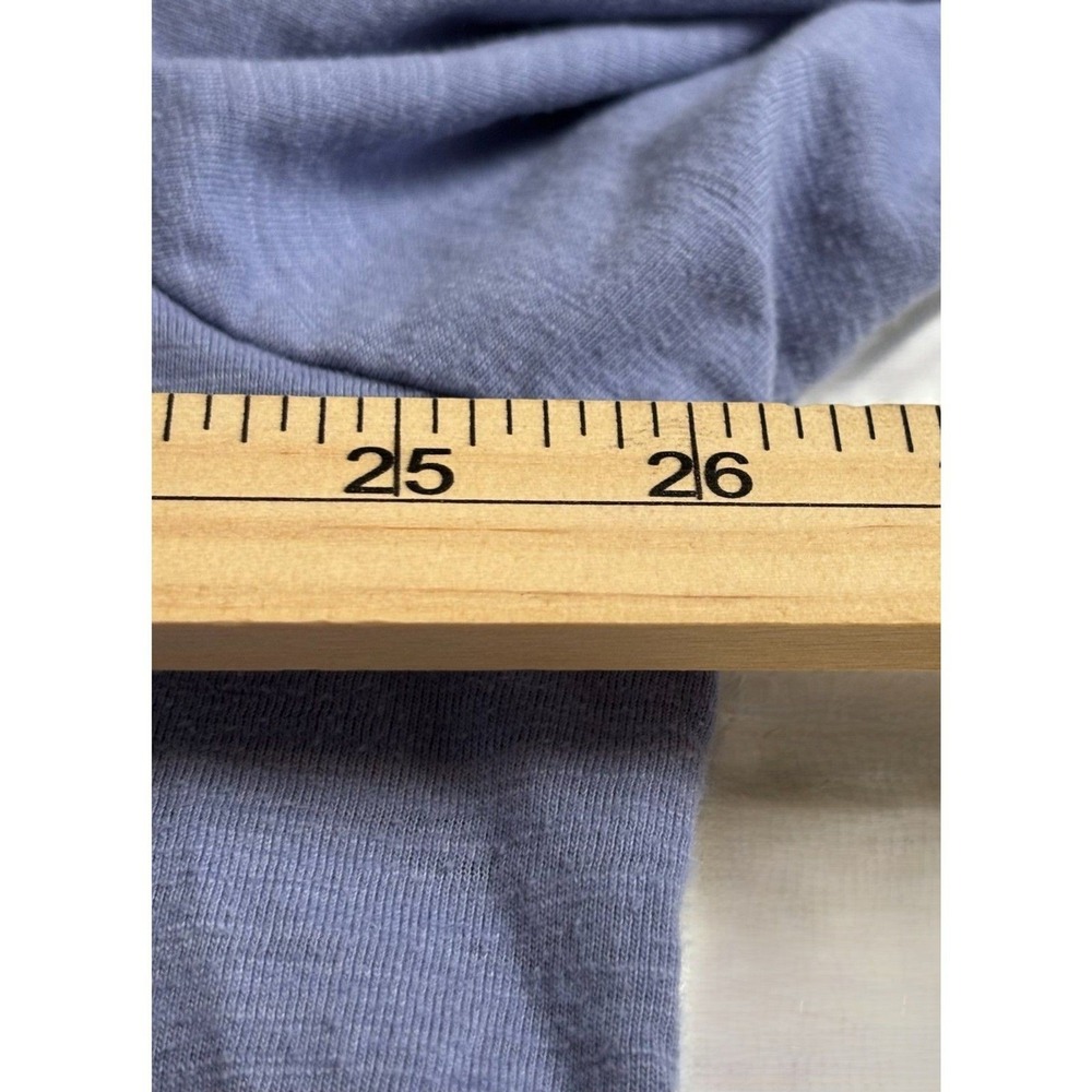 💥🏷️Plus Size 2X Croft & Barrow Henley Shirt Blue Button Front Short Sleeve - Picture 6 of 7